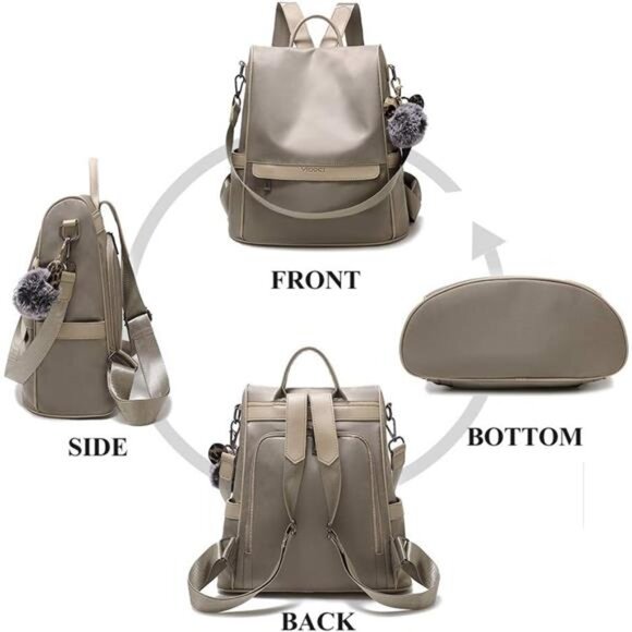Backpack Purse for Women Anti theft Bookbag Purse Lightweight Shoulder Bag